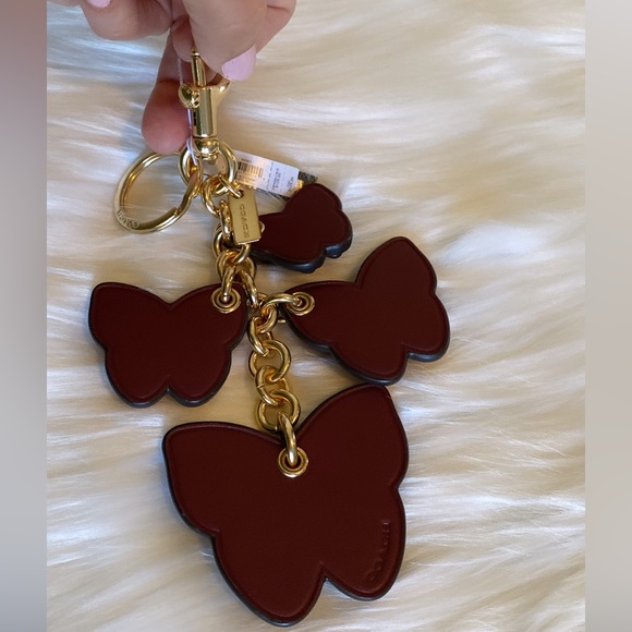 NWT💃Coach Butterfly Cluster Bag Charm - Picture 3 of 7